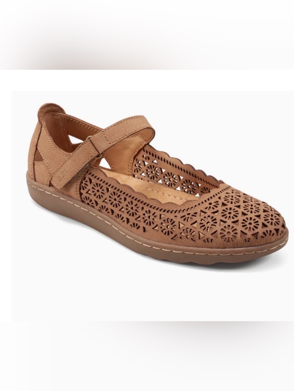 EARTH Lady Perforated Slip-On Ballet Flat 9 Medium Tan